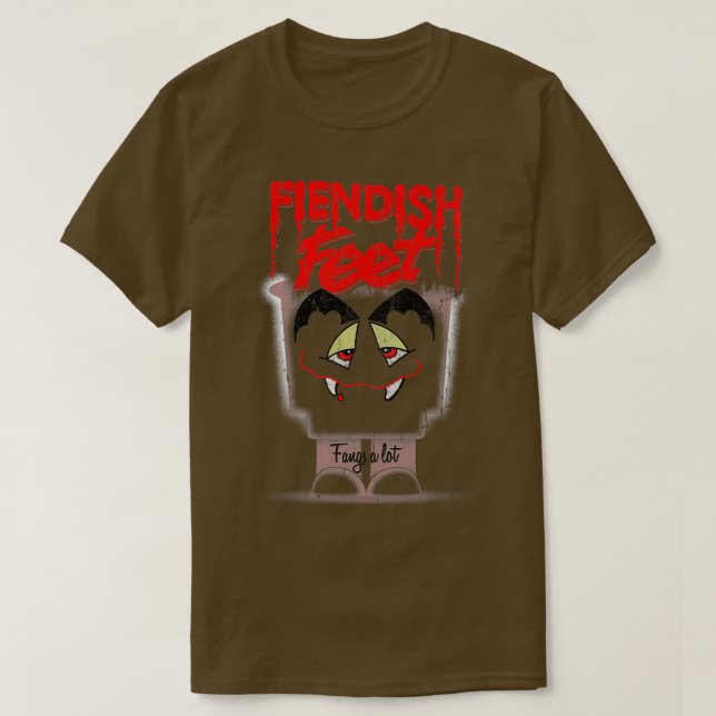 Fiendish Feet Fangs A Lot T-Shirt (Design Front)