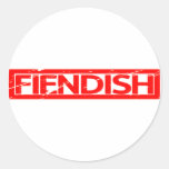 Fiendish Stamp Classic Round Sticker