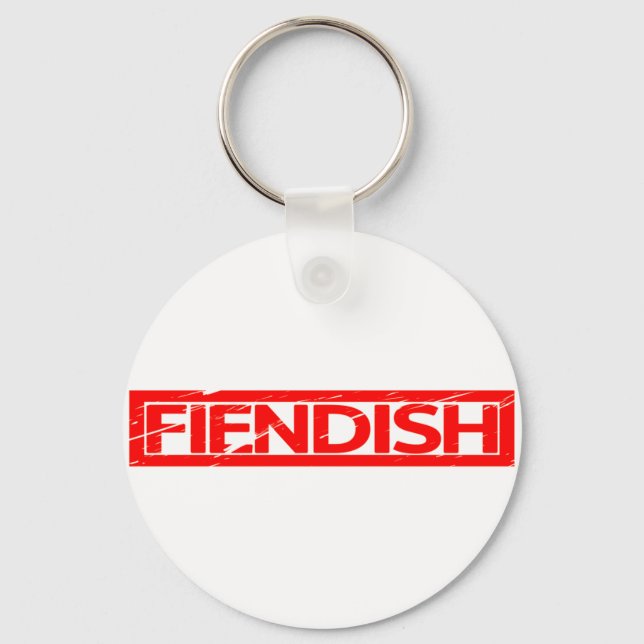 Fiendish Stamp Keychain (Front)