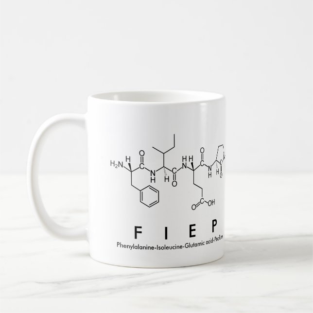 Fiep peptide name mug (Left)