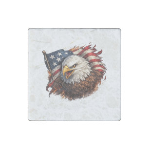 Fierce American Eagle – Patriotic Power Design Stone Magnet