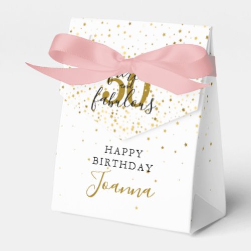 Fierce and Fabulous Birthday Gold and Black Favor Boxes