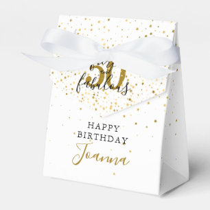 Fierce and Fabulous Birthday Gold and Black Favor Boxes