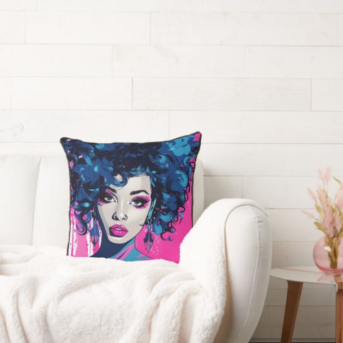 Fierce and Fabulous Diva Inspired Throw Pillow