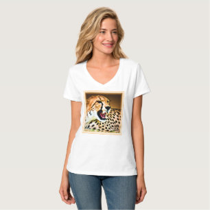 "Fierce and Fiery Cheetah Design". Buy Now T-Shirt
