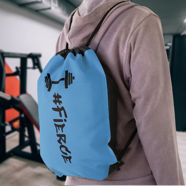 #Fierce Barbell Drawstring bag (Creator Uploaded)