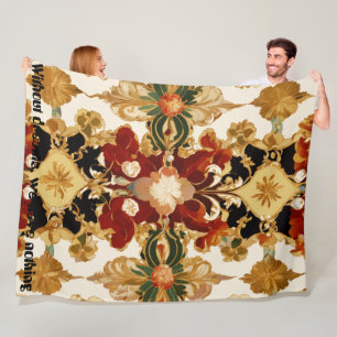 Fierce Baroque Pearl & Floral Art - 60"X80 Fleece Blanket