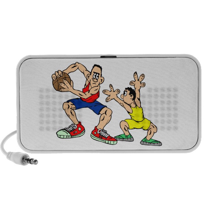 Fierce Basketball Game Cartoon Doodle Mini Speakers