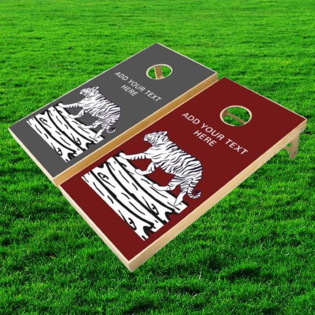 Fierce Big Cat Tiger Majestic Wild Animal Walk On Cornhole Set (Creator Uploaded)