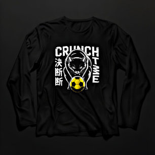 Fierce Black Cat T-shirt Long Sleeve Game Day Moti Tri-Blend Shirt