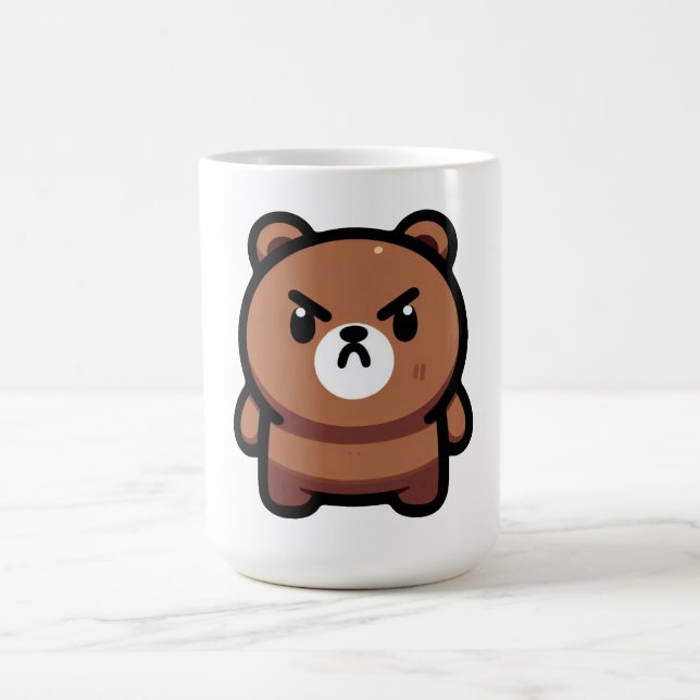 Fierce Brown Bear Art Coffee Mug (Center)