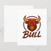 Fierce Bull Head Logo, Creative Mascot BULL (Front/Back)