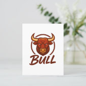 Fierce Bull Head Logo, Creative Mascot BULL (Standing Front)
