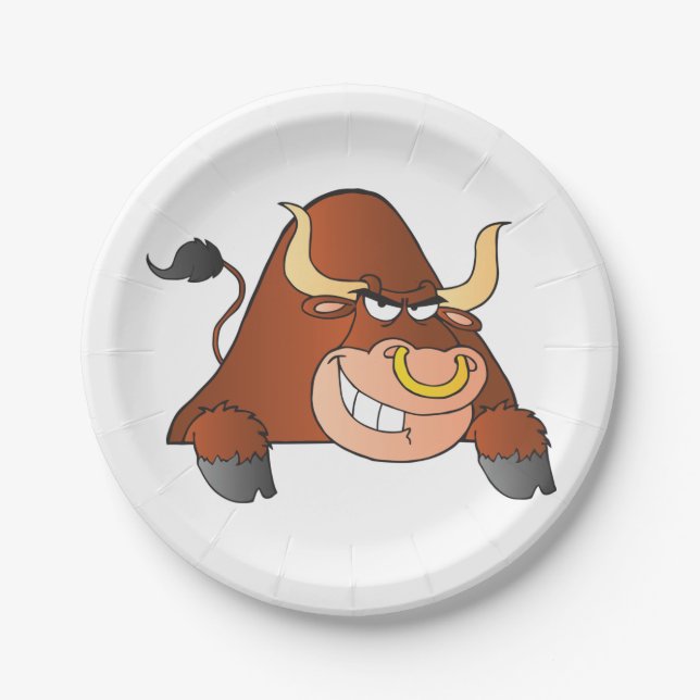 Fierce Bull Paper Plates (Front)
