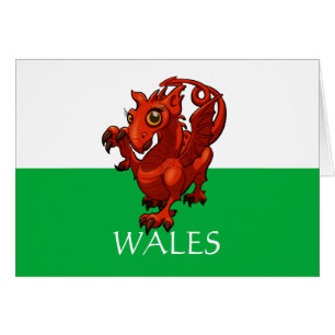 Fierce But Cute Baby Welsh Red Dragon Cartoon Cards