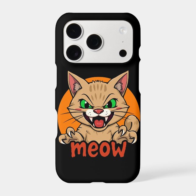 Fierce Cat Iphone Case (Back)