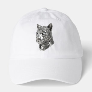Fierce Celtic Silver Cat Head – Stealth Warrior To Hat
