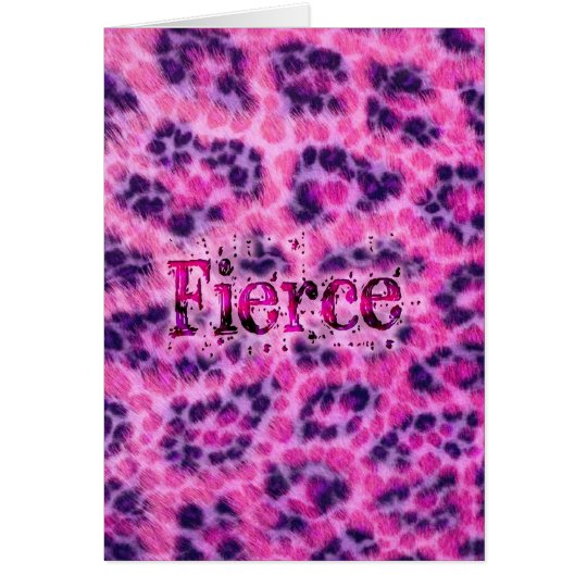 Fierce Cheetah Print Card