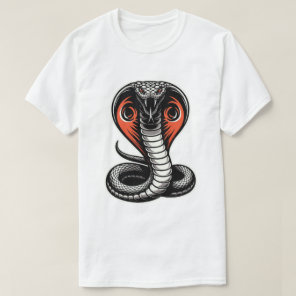Fierce Cobra Snake Illustration Bold Power Design T-Shirt