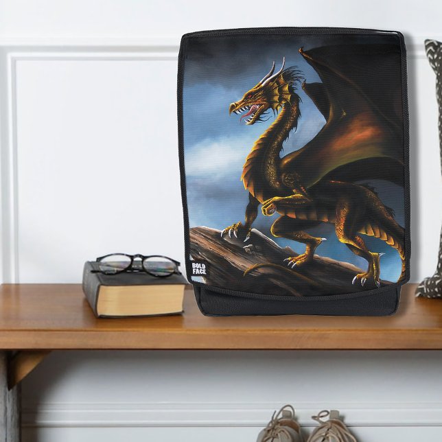 Fierce Copper Gold Black Dragon Fantasy Backpack (Creator Uploaded)
