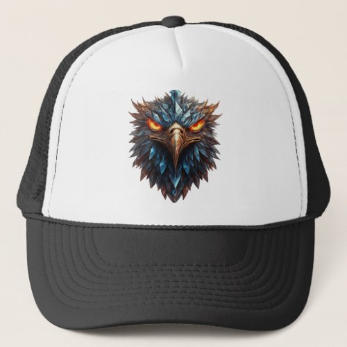 fierce crystal eagle icon trucker hat
