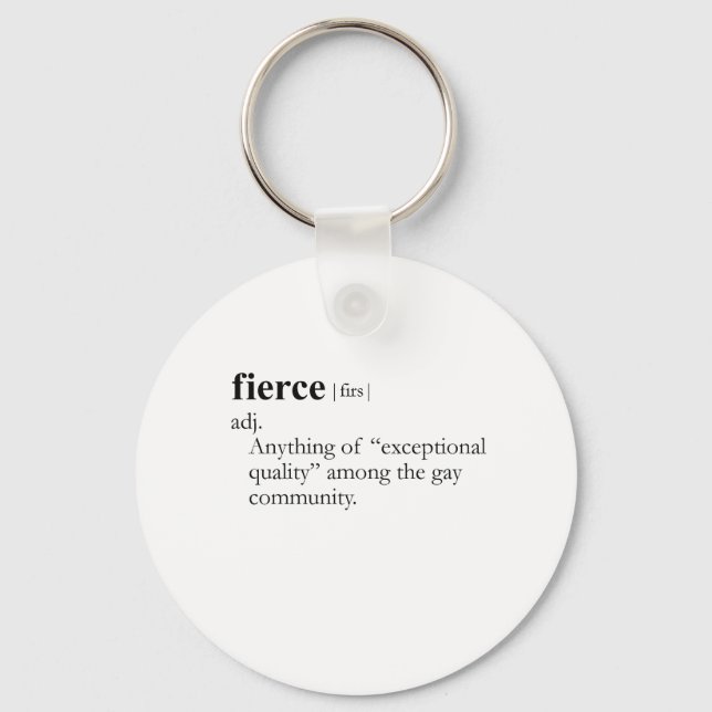 FIERCE (definition) Keychain (Front)