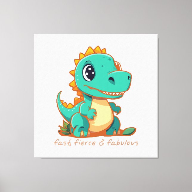 Fierce Dinosaurs Canvas Print (Front)