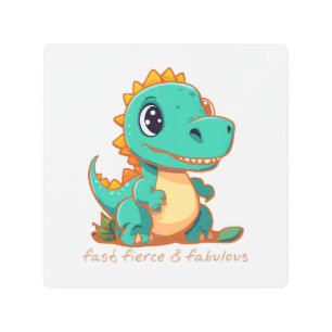 Fierce Dinosaurs Metal Print