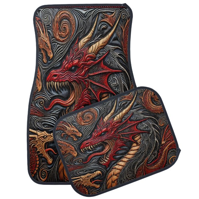 Fierce Dragon Art Car Floor Mat (Set)
