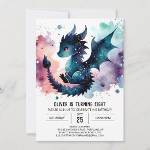Fierce Dragon Birthday Editable Invitation