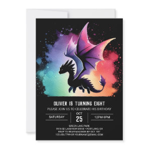 Fierce Dragon Birthday Printable Invitation