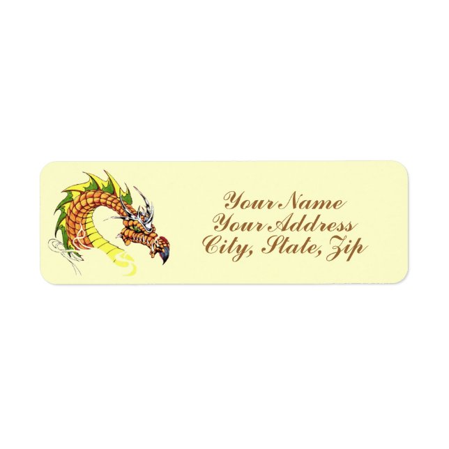 Fierce Dragon Label (Front)