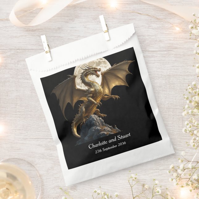 Fierce Dragon Rearing Favor Bag (Clipped)