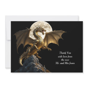 Fierce Dragon Rearing Thank You Card