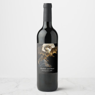 Fierce Dragon Rearing Wine Label