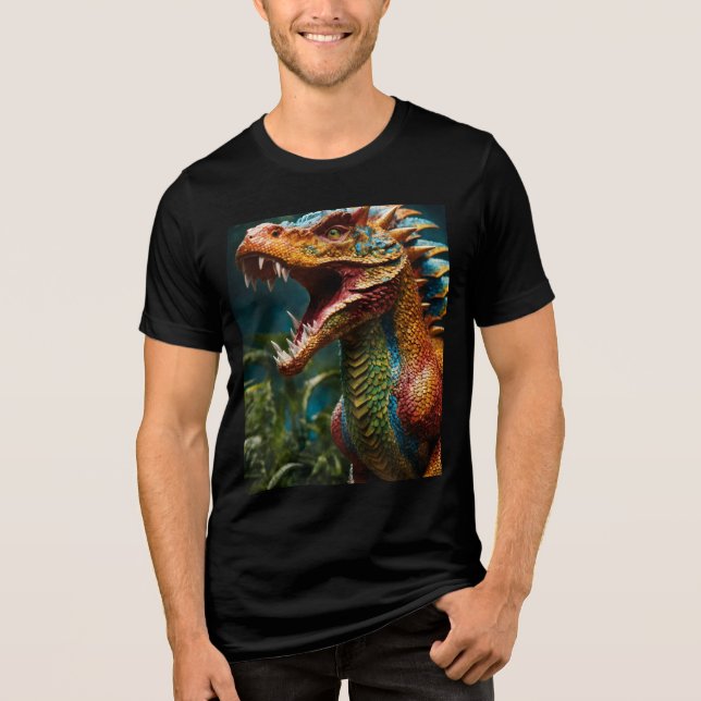 Fierce Dragon T-Shirt – Unleash Your Inner Tri-Blend Shirt (Front)