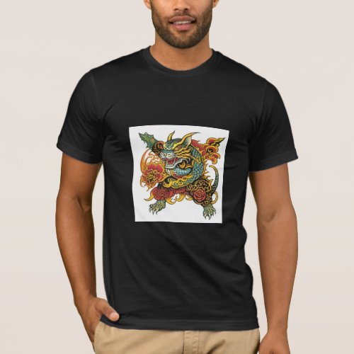 Fierce Dragon Tattoo Design T_Shirt