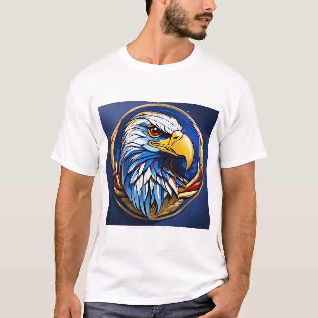 "Fierce Eagle Tattoo Design – Strength, Power & P T-Shirt (Front)
