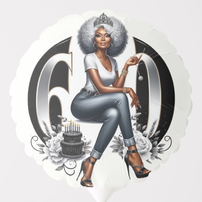 Fierce & Fabulous at 60 Balloon (Front)