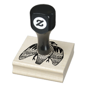 Fierce Falcon Birds Hand Drawn CUSTOMIZE IT Rubber Stamp
