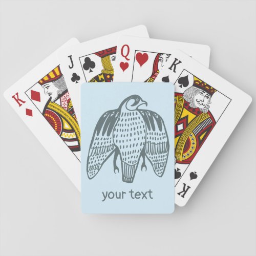 Fierce Falcon Illustrated Peregrine Poker Cards