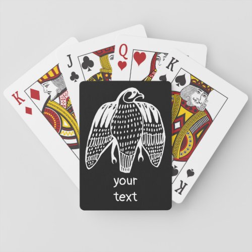 Fierce Falcon Illustrated Peregrine Poker Cards