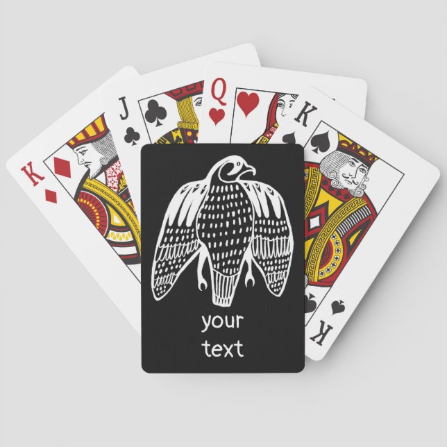 Fierce Falcon Illustrated Peregrine Poker Cards (Back)
