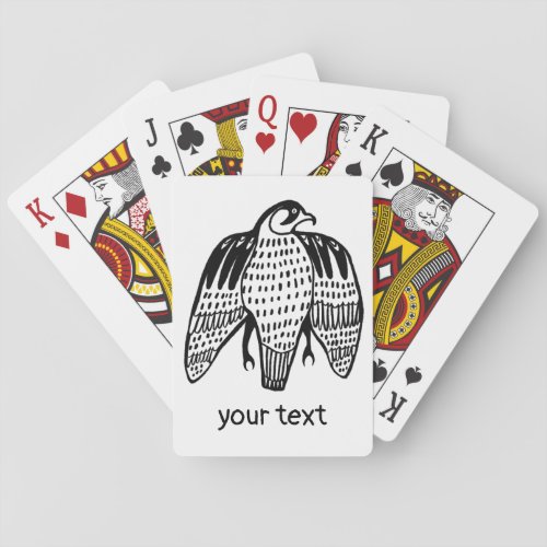 Fierce Falcon Illustrated Peregrine Poker Cards