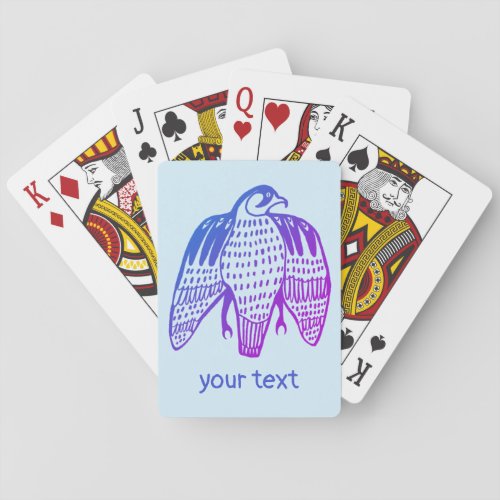 Fierce Falcon Illustrated Peregrine Poker Cards