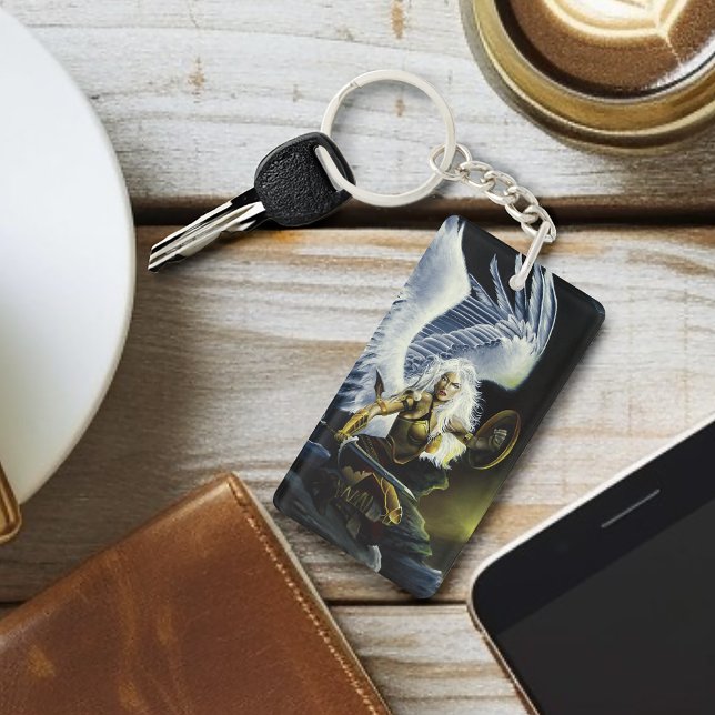 Fierce Fantasy Warrior Angel Sword Keychain (Creator Uploaded)