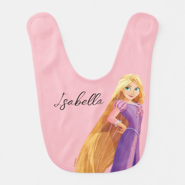 Fierce & Fearless Rapunzel Baby Bib (Front)