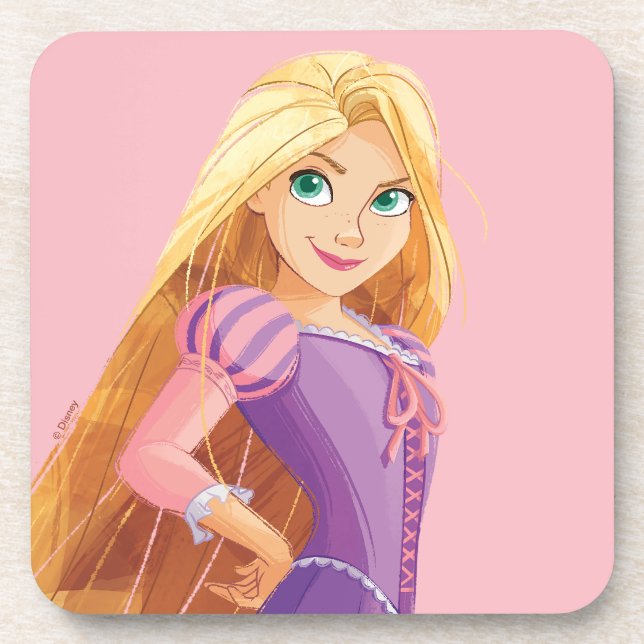 Fierce & Fearless Rapunzel Beverage Coaster (Front)