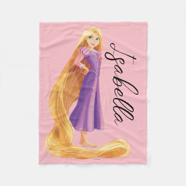 Fierce & Fearless Rapunzel Fleece Blanket (Front)