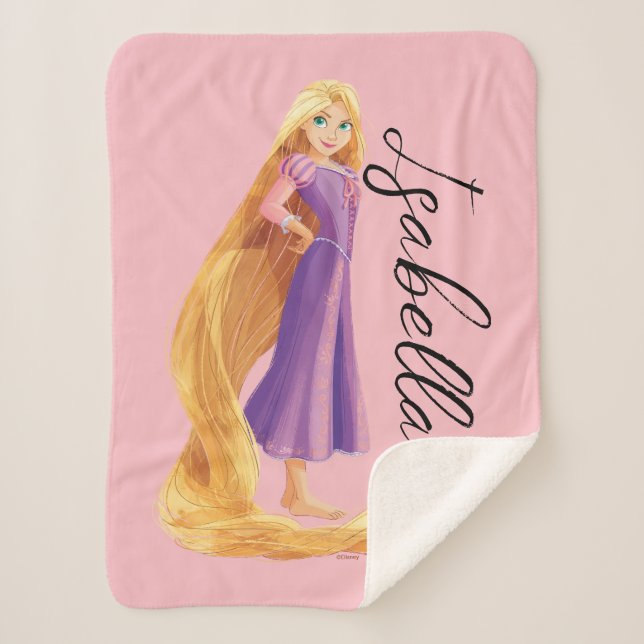 Fierce & Fearless Rapunzel Sherpa Blanket (Front)